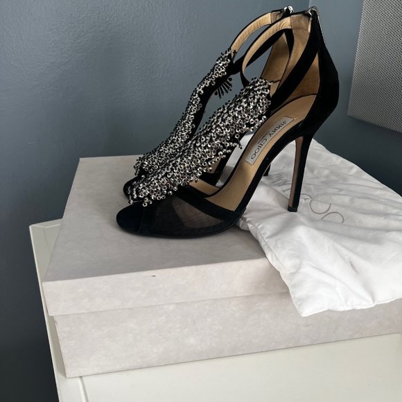 Jimmy Choo Fortune black beaded heels - Picture 5 of 10